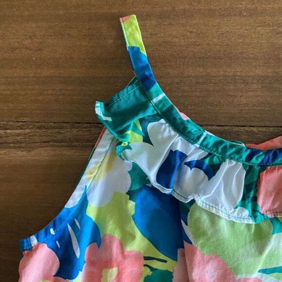 Gymboree Tropical Print Poplin Tank Girls' 7 - Picture 4 of 11